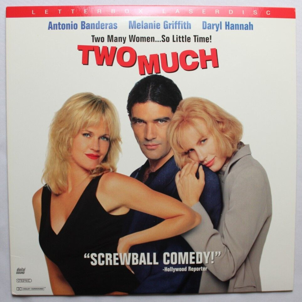 TOO MUCH laserdisc LD LETTERBOX ANTONIO BANDERAS SCREWBALL SCARCE *QUICK SHIP*