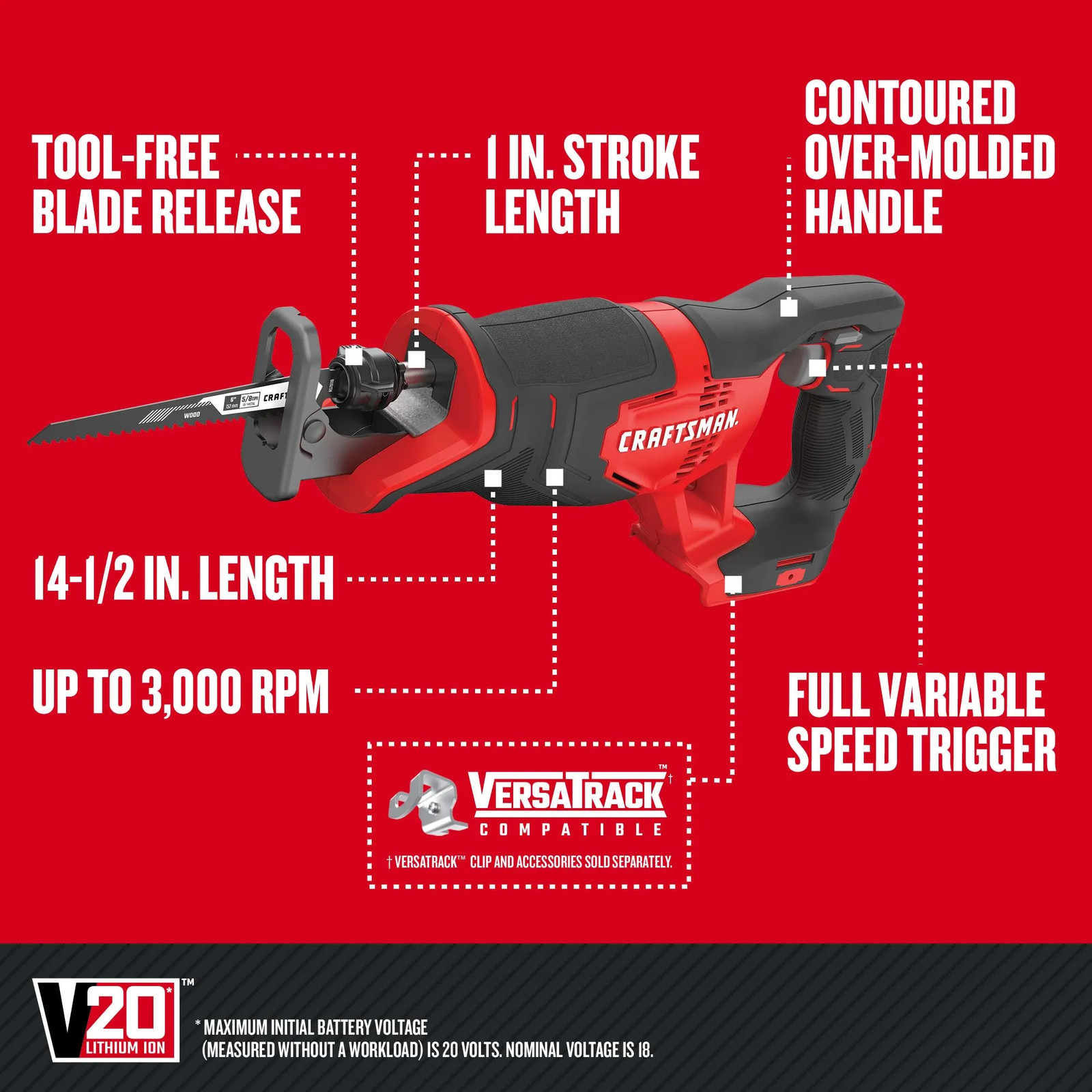 Craftsman V20 Cordless 6-Tool Combo Kit Power Tool Set