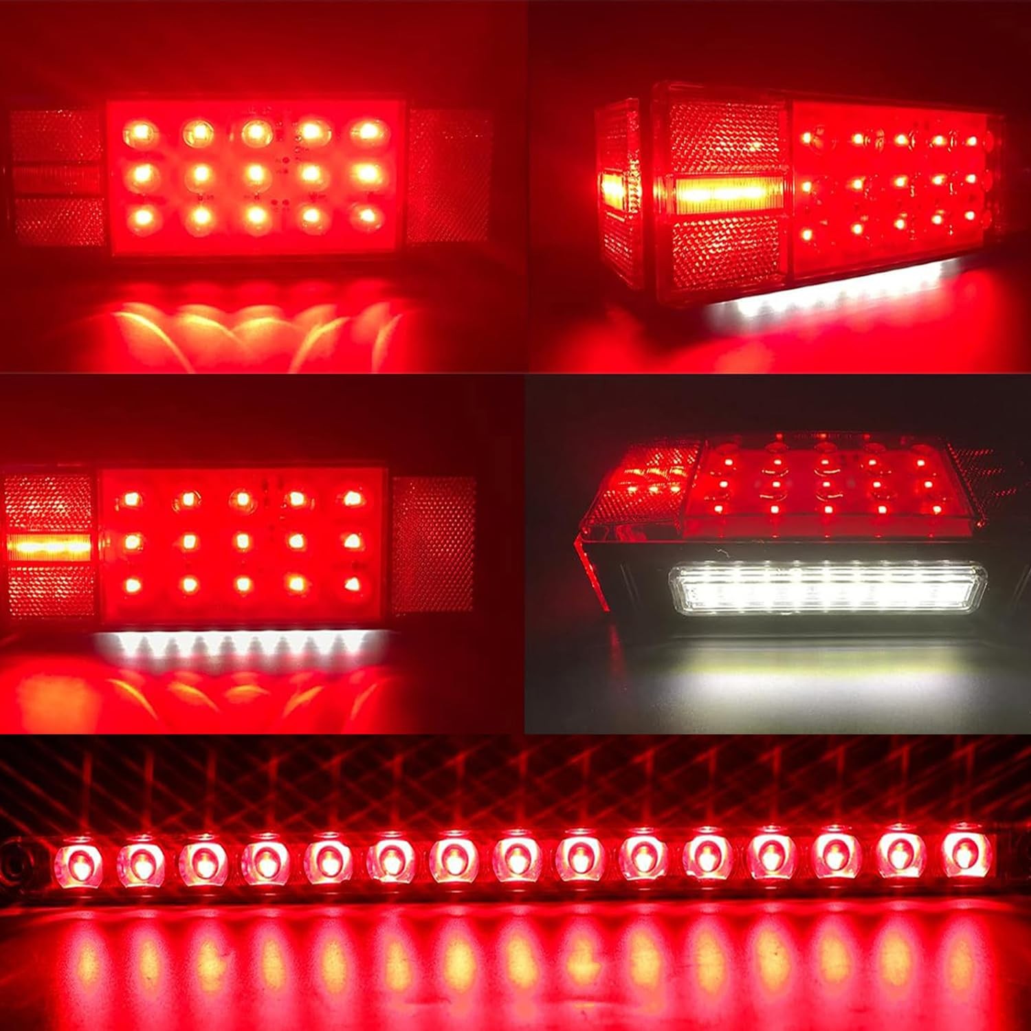 IP68 Submersible LED Trailer Light Kit with Wiring Harness for Boat RV
