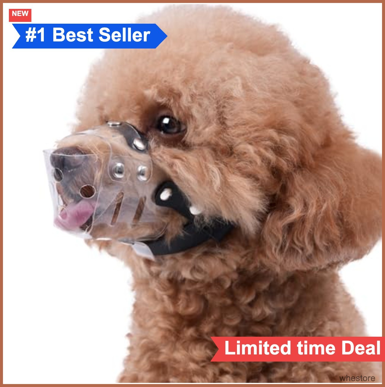 Basket Dog Muzzle Small Medium Clear PVC Anti Bite Chew Scavenge Grooming Vet