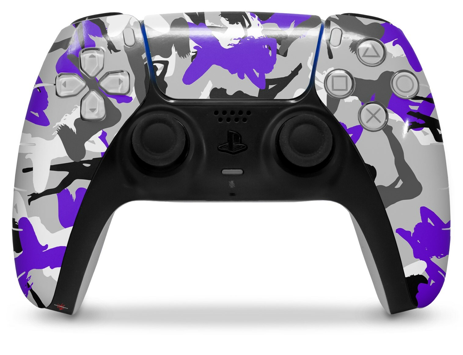Skin Sony PS5 Controller Sexy Girl Silhouette Camo Purple