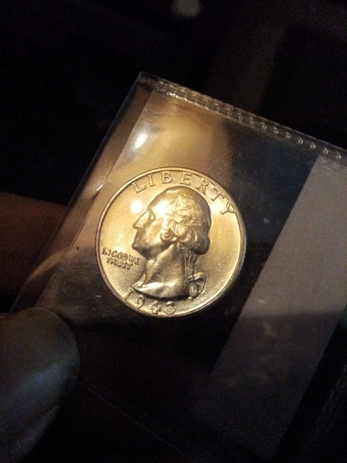 1943 Silver Washington Quarter - Double Die Obverse