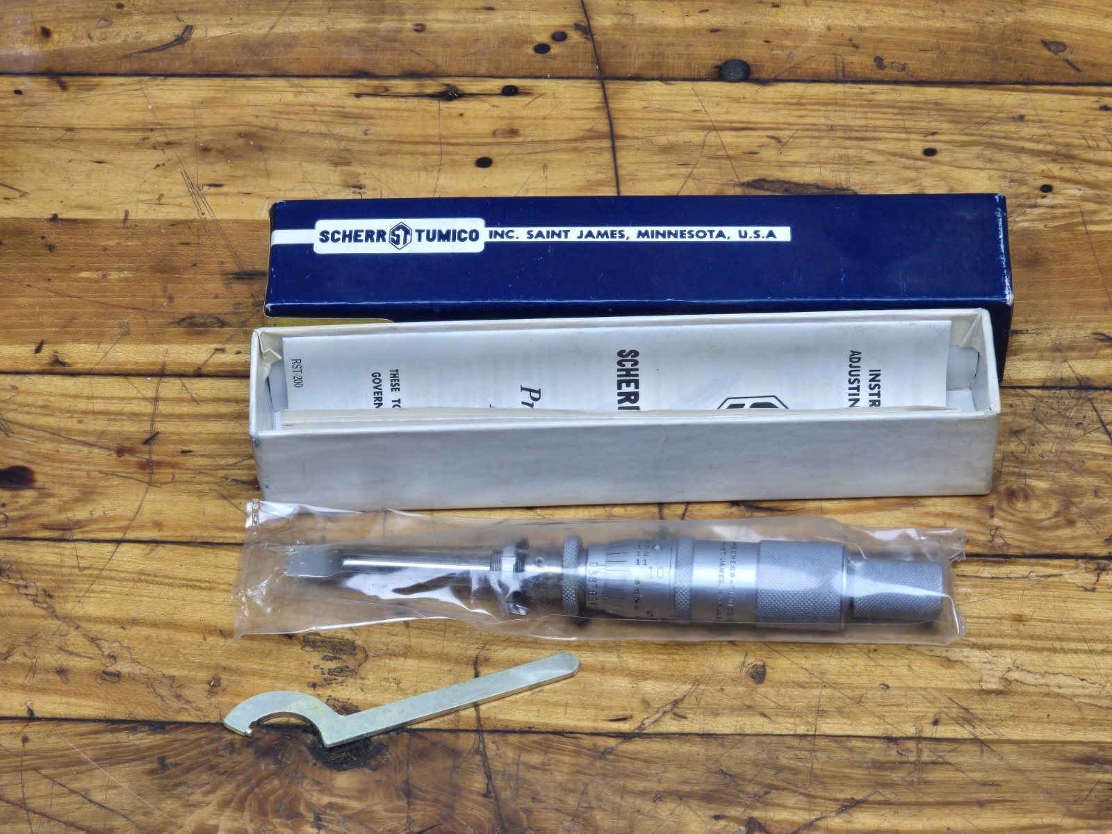 New Scherr Tumico Blade Micrometer Head, 0 - 1.000" Travel, 0.001" Grads,