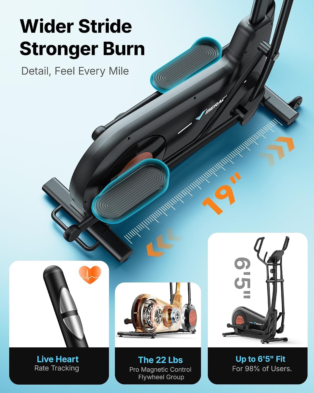 Elliptical Machine Elliptical Exercise Machine for Home with Hyper-Quiet