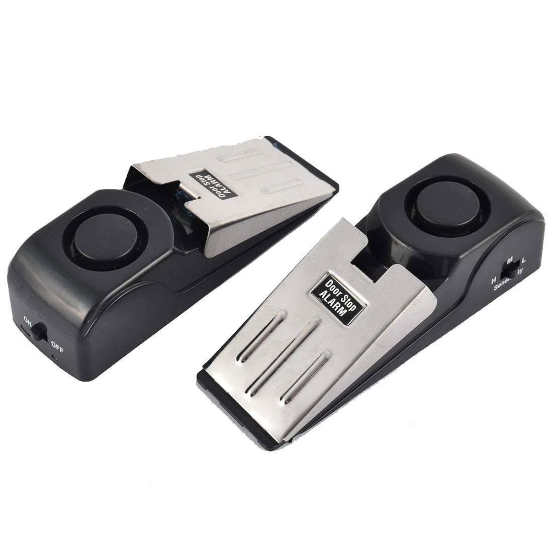 Home Security Door Stop Alarm System Equipment Alert 2pcs