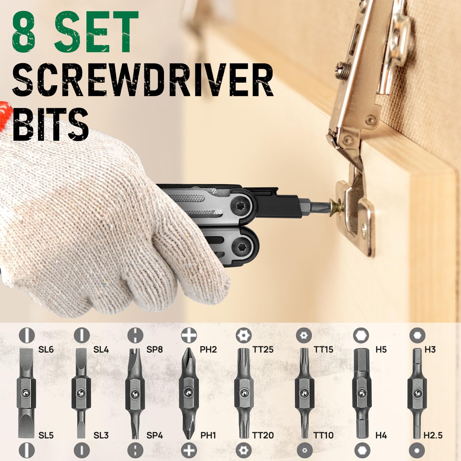 BIBURY Multitool Pliers Pro BI2045, Foldable Multitools with Black