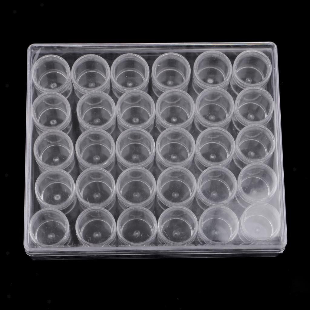 Transparent Storage Box With 30 Slots Small Bead Storage