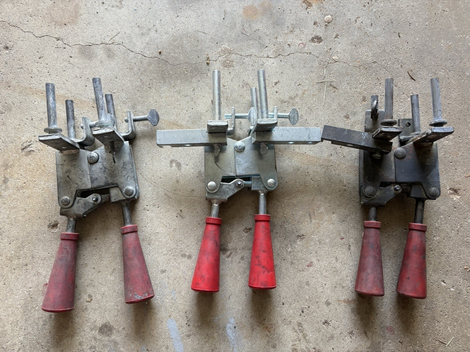Lot 3 Cadweld Red Handle Clamps EZ Change Mold Weld Hand Tool USA