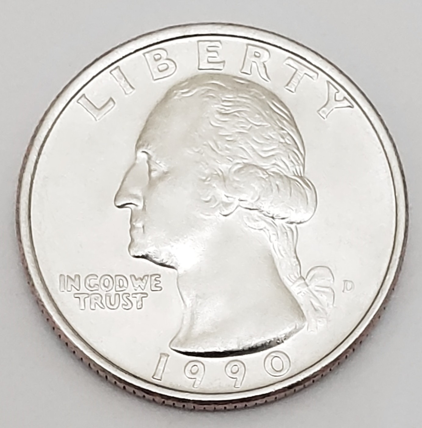 1990 D WASHINGTON QUARTER AVE CIRCULATED **FREE SHIPPING**