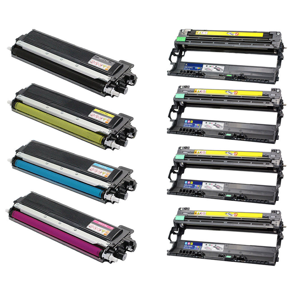 4 Compatible Drum for Brother DR-210CL with 4 toner cartridges TN-210 HL3040CN