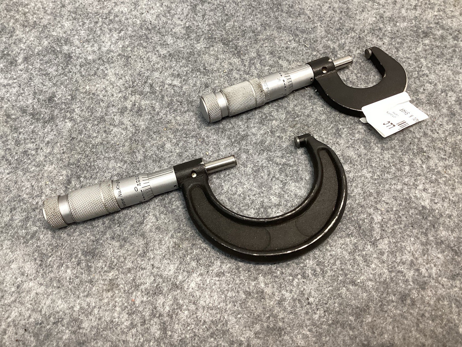 2 PC BROWN & SHARPE 0-1" & 1"-2" .001" OUTSIDE MICROMETER SET