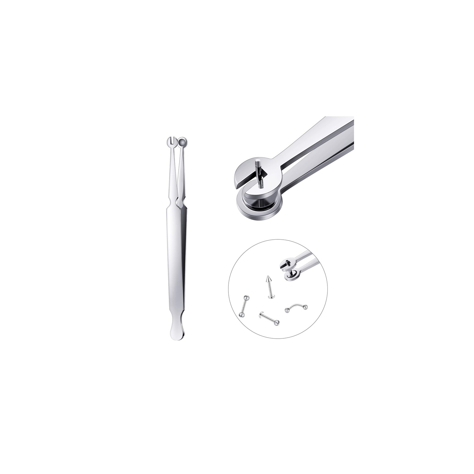 Beautidots Multi-Purpose Piercing Clamp Tool Piercing Removal Tools Stainless...