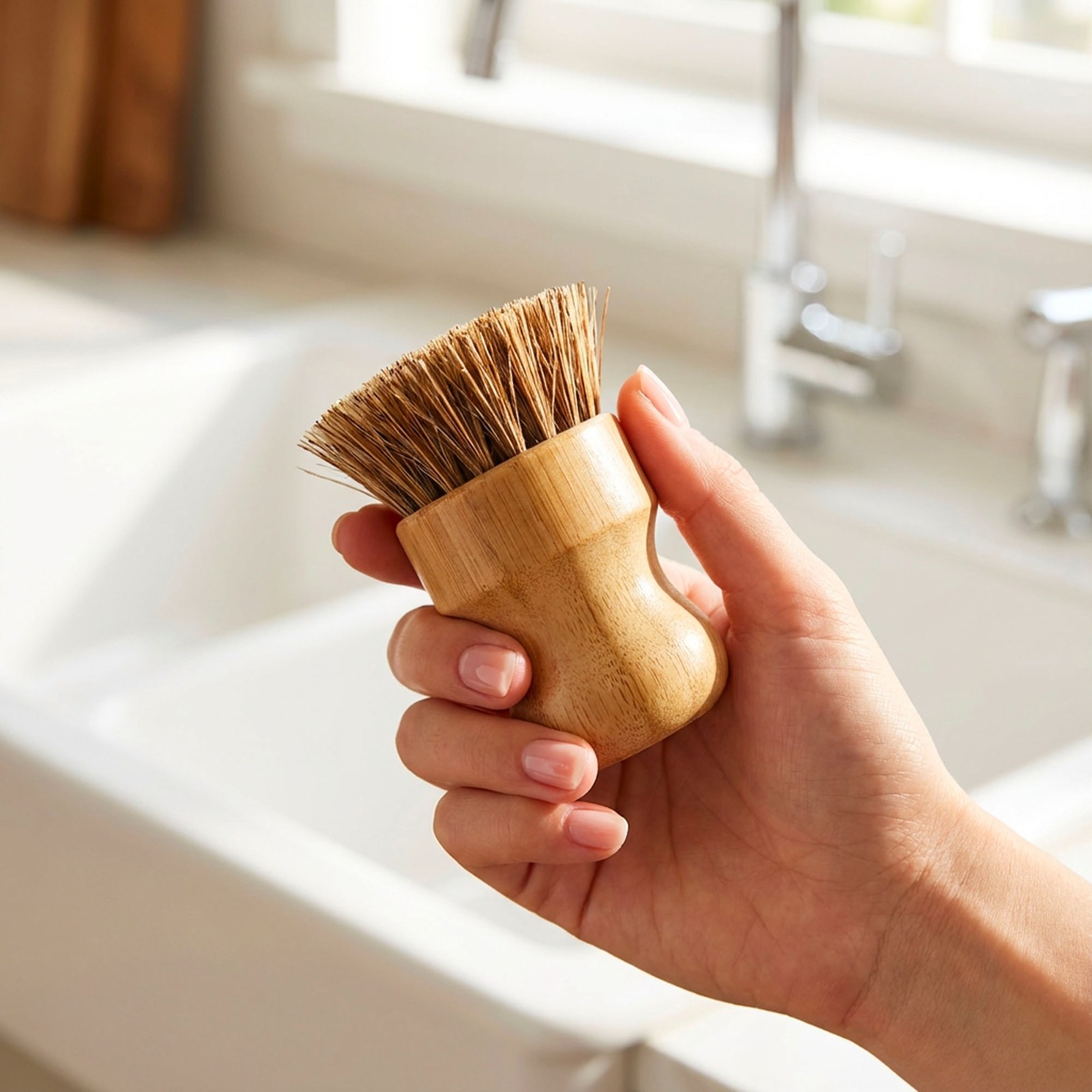 Bamboo Pot Scrubber | Eco-friendly and Zero-Waste Kitchen Cleaning Brush