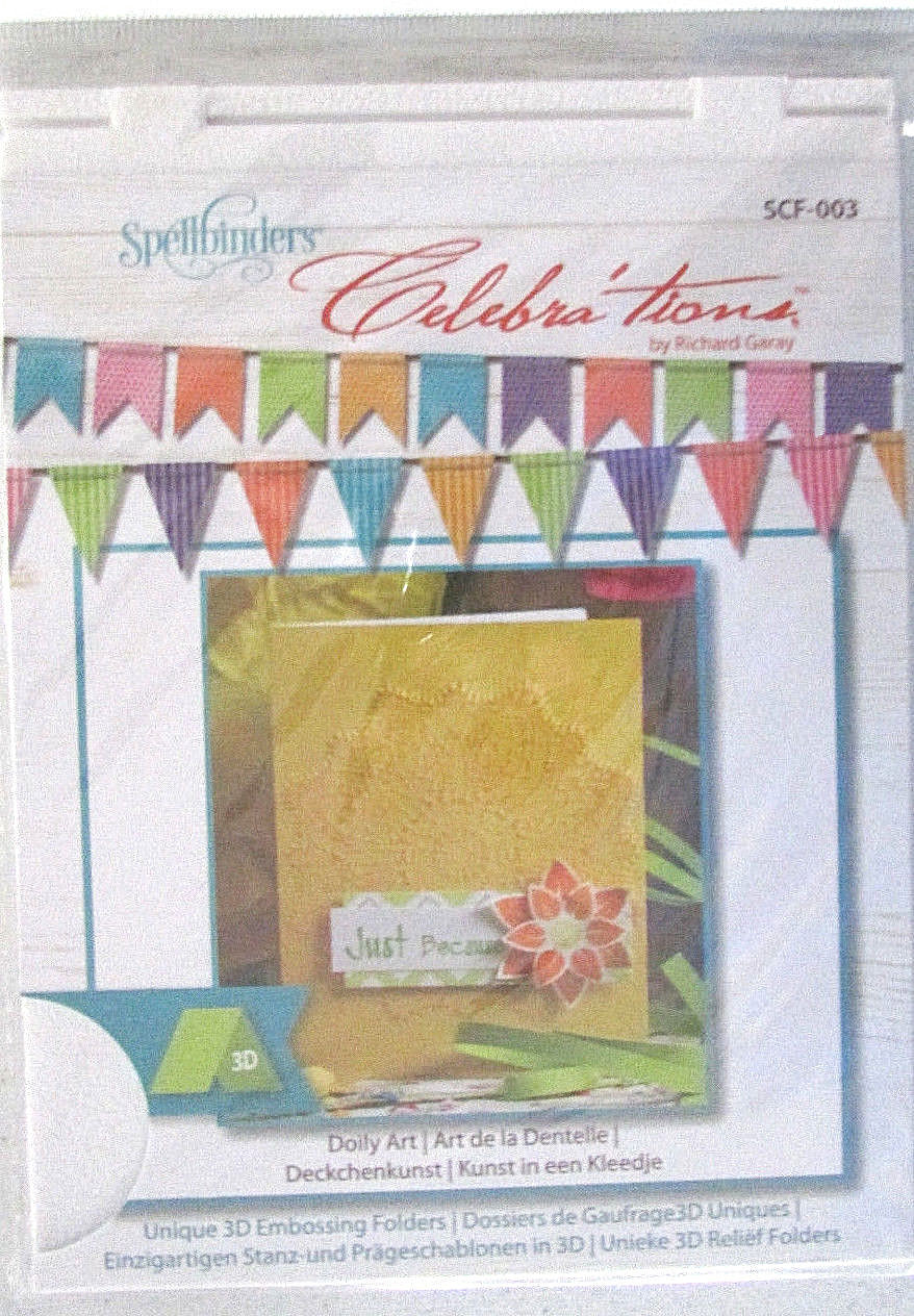 NEW Celebrations DOILY Art- Unique 3D Embossing Folders By Spellbinders SCF-003