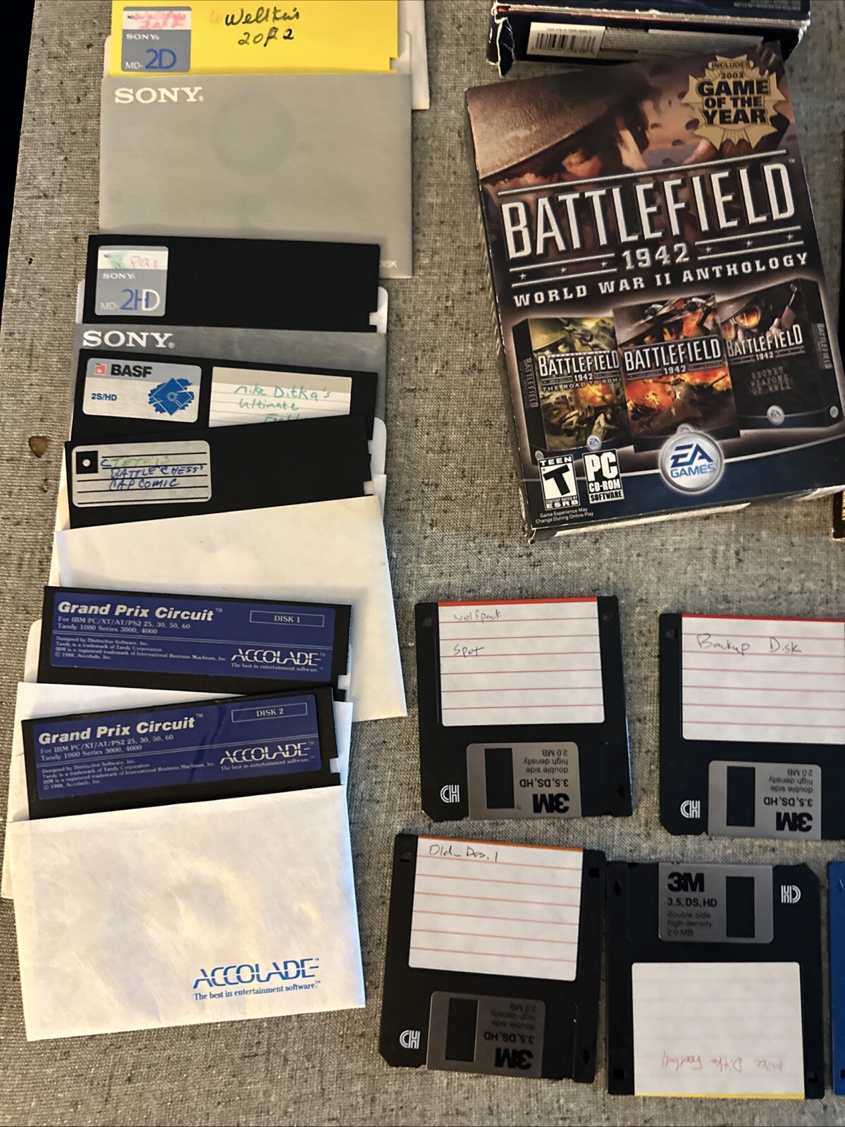 COMPUTER GAME & FLOPPY DISK LOT 5.25 3.5 Random Untested BATTLFIELD WORKD TANKS