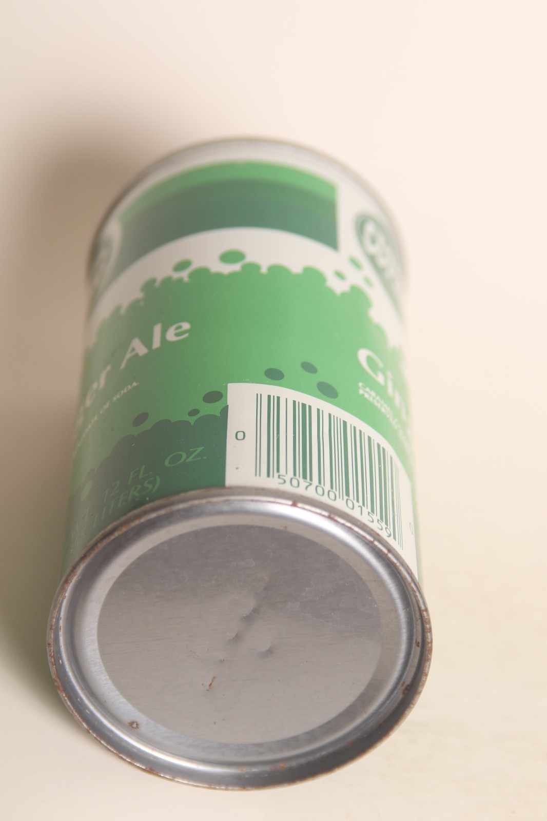 Red & White Ginger Ale soda can