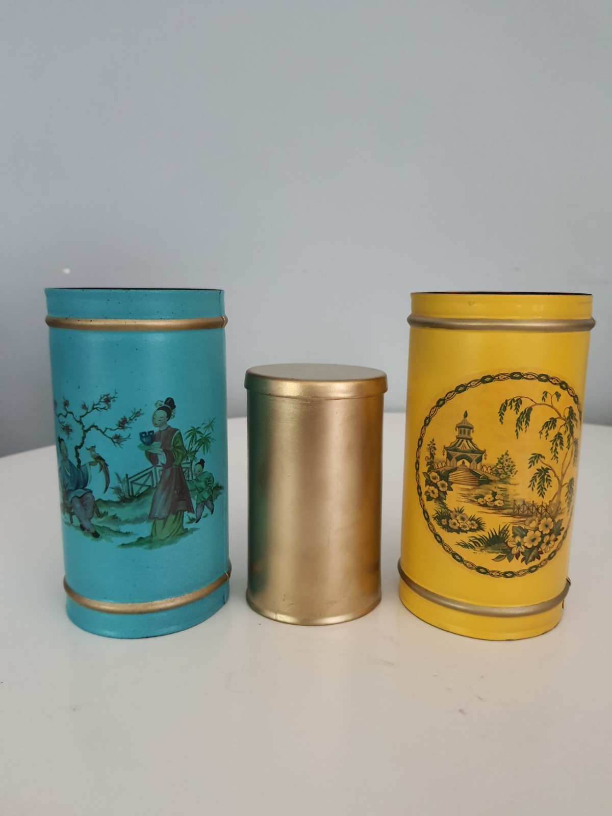 Vintage Style Oriental Okito Tea Canister Mystery Magic Trick Prop