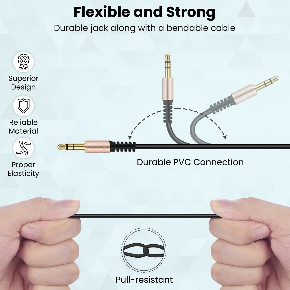 3.5mm AUX Audio Cable Headphone Jack Cord