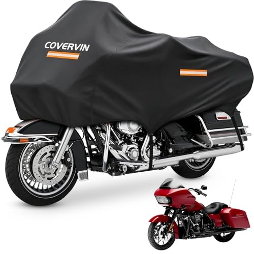 Waterproof Motorcycle Half Cover Fit for Touring Models Road King Street Black