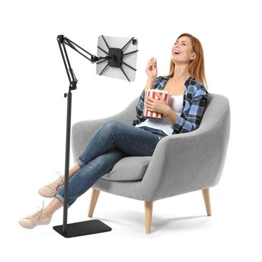 Tablet Floor Stand,360° ipad Stand for 7-12.9" Kindle Phones | Durable metal
