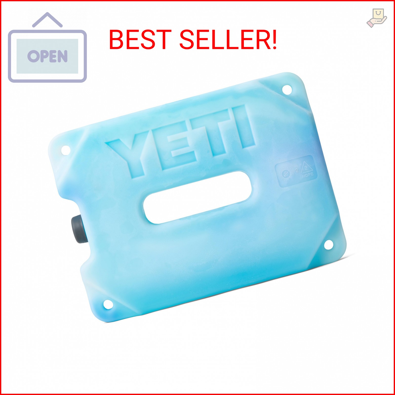YETI ICE Block Refreezable Reusable Cooler Ice Pack, 4 lb