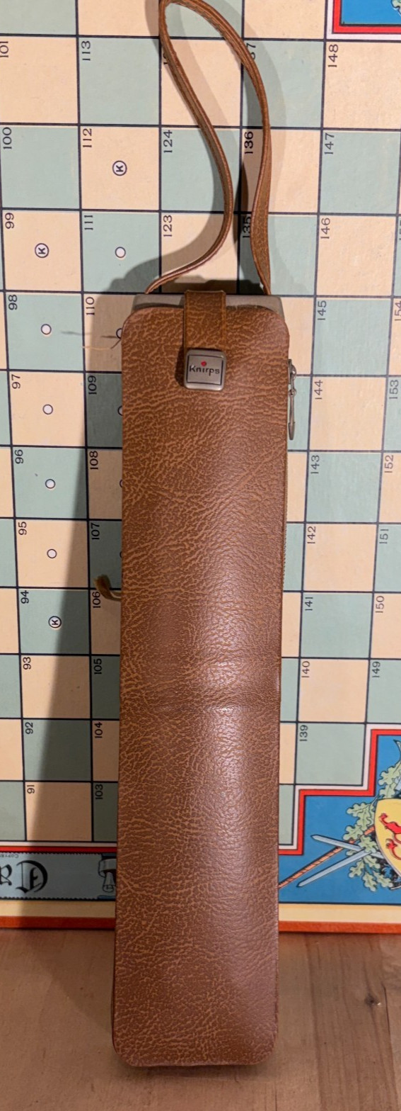 Vintage KNIRPS Folding Umbrella With Leather Case