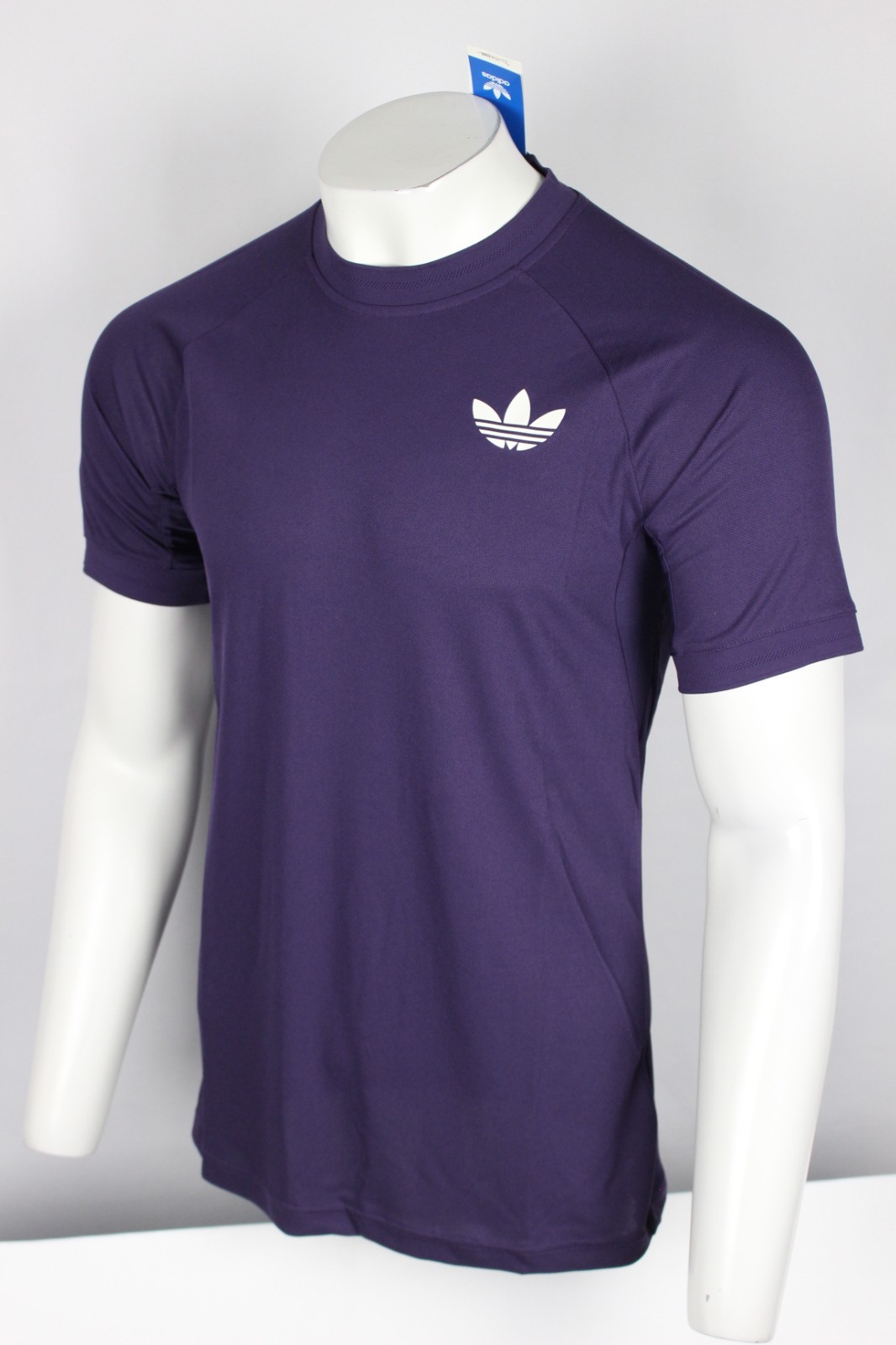 adidas Originals Men's Freelift Crew Pro Tennis Short Sleeve Shirt Aurora Purple