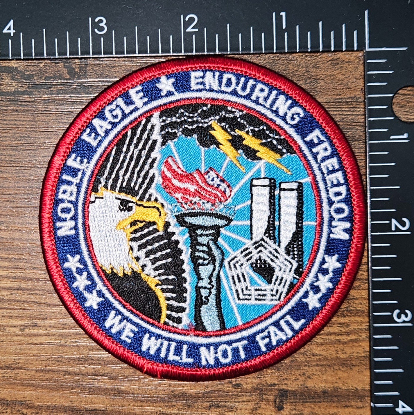 Noble Eagle Enduring Freedom We Will Not Fail Pentagon Twin Towers Patch