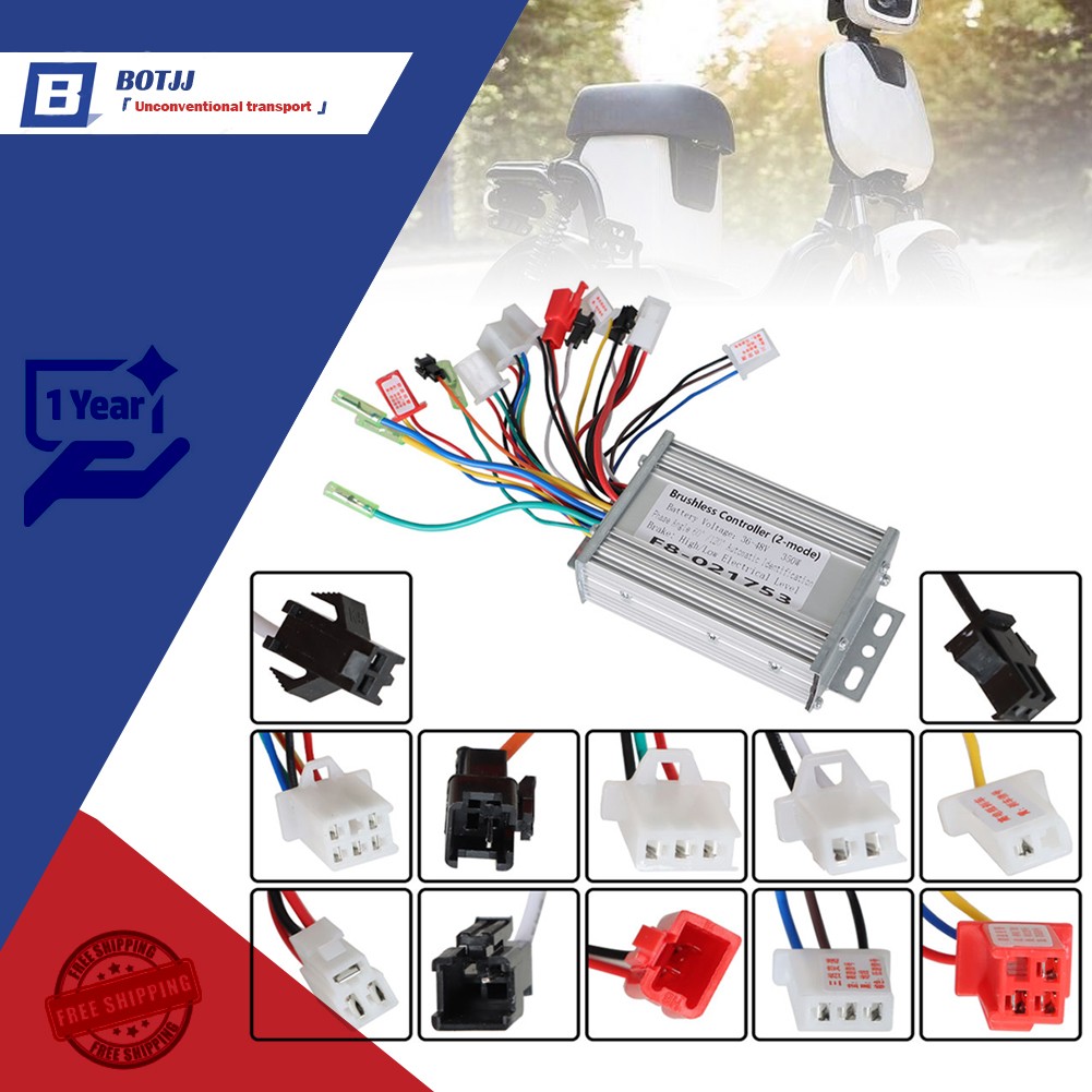 350W Motor Speed Controller DC 36-48V For Electric E-bike Scooter Brushless