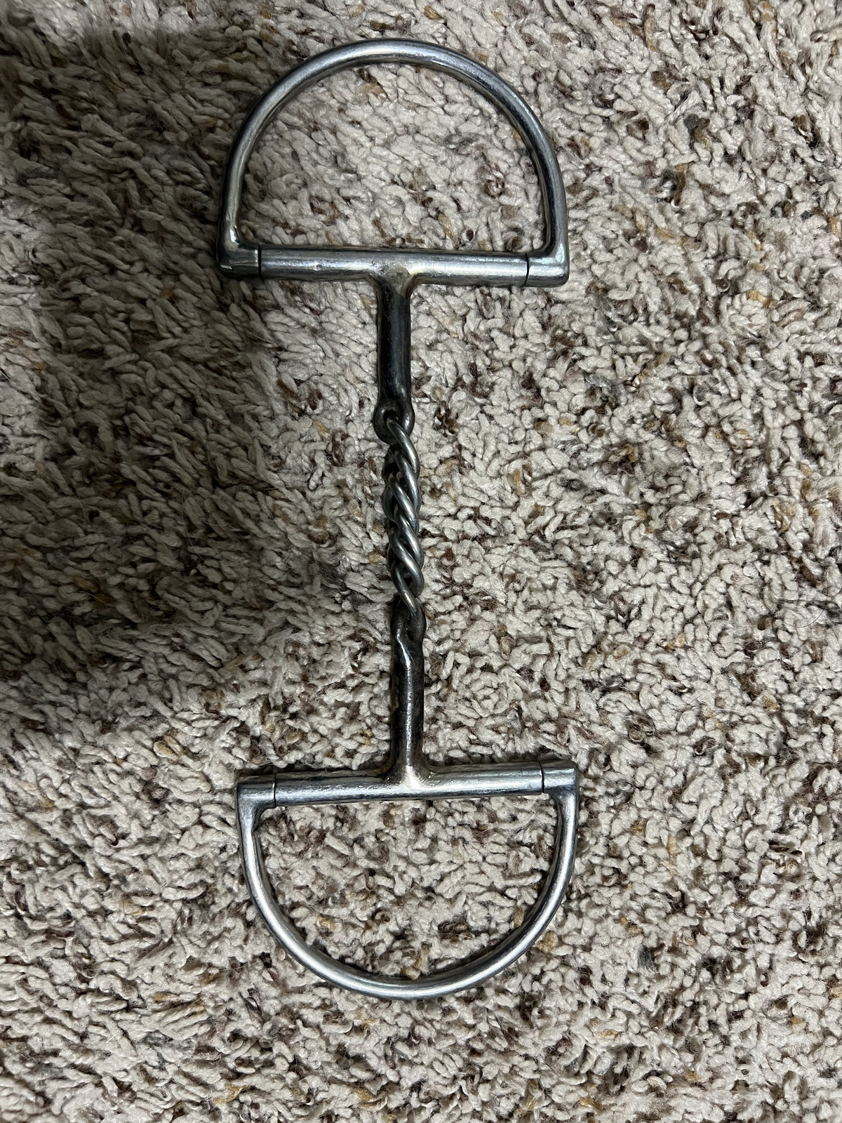 Farmhouse Tack custom curb chain d-ring snaffle, 5 1/2 mouthpiece