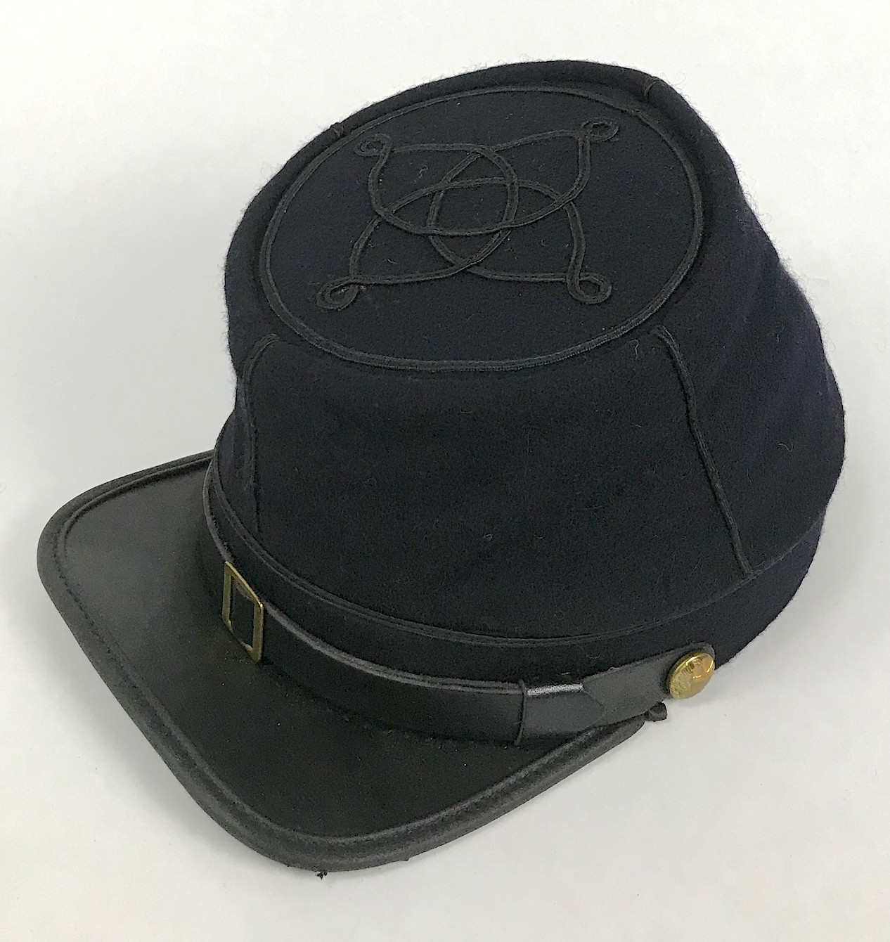 Union Civil War Officers Kepi with Black Braid - Lieutenant's Kepi - Size Medium