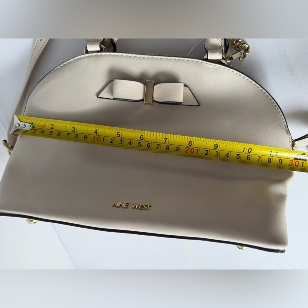 Nine West Ivory Bow Satchel Fair condition