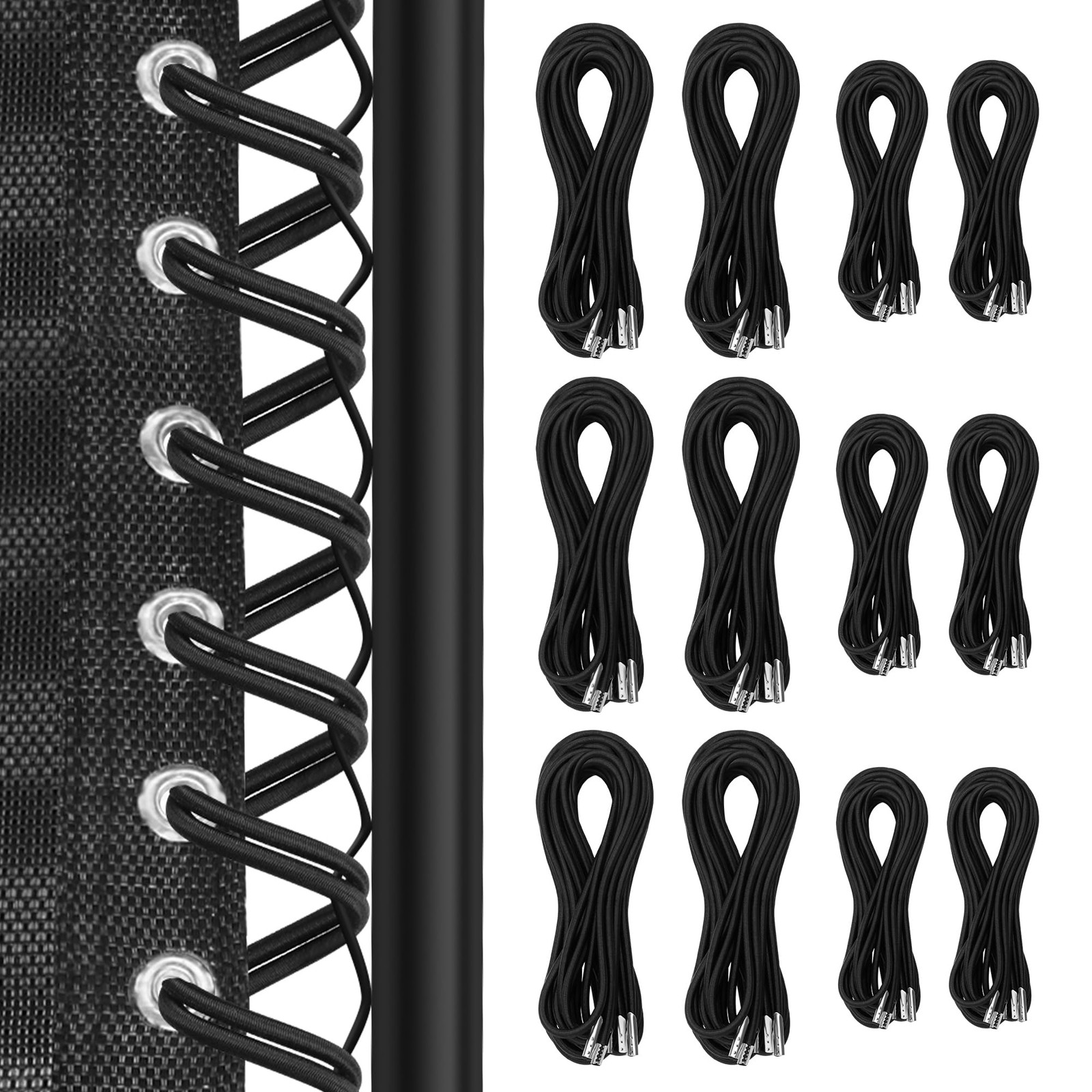 12PCS Cord for Zero Chair, Universal Elastic Cords Repair Tool Kit for Repair...