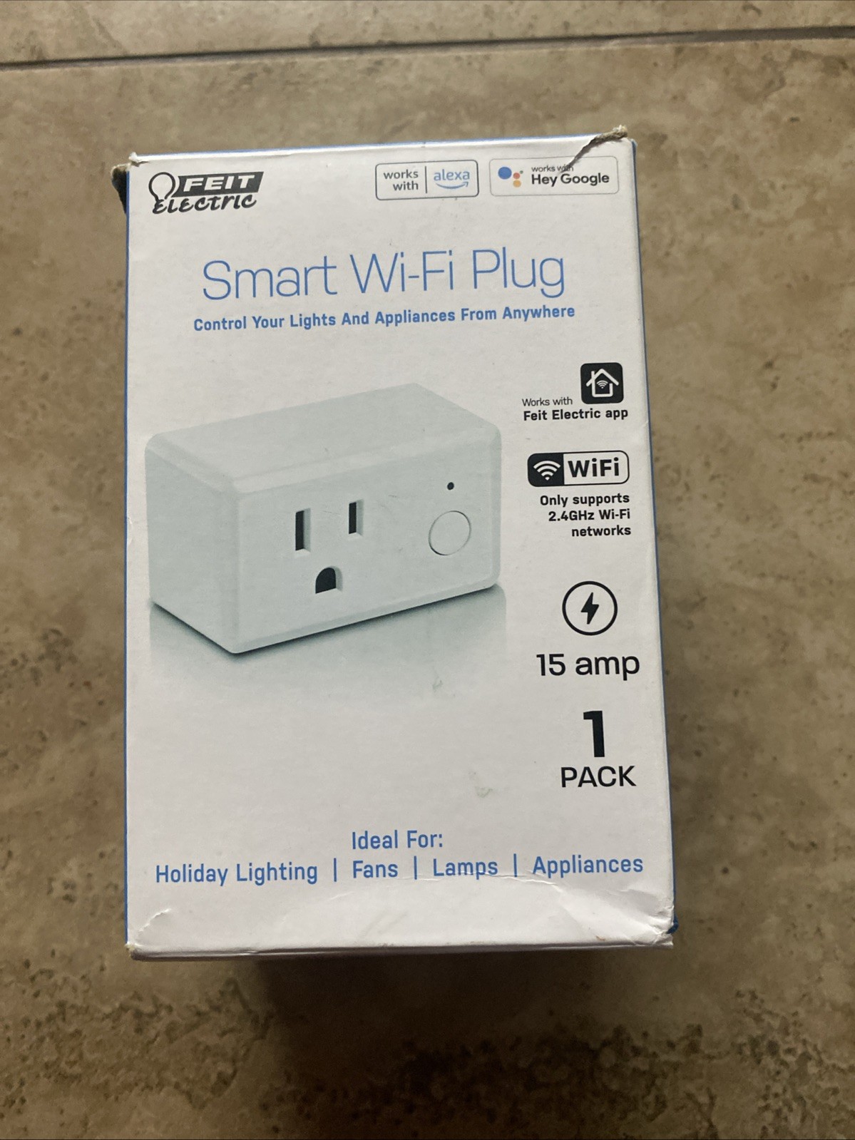 Feit Electric Wifi Smart Plug works with Alexa Siri Google Assistant New In Box