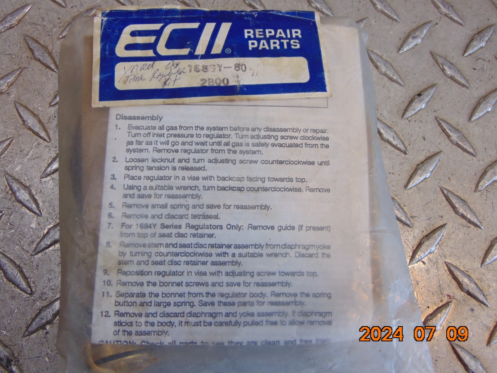 REGO 1686Y-80 REPAIR KIT