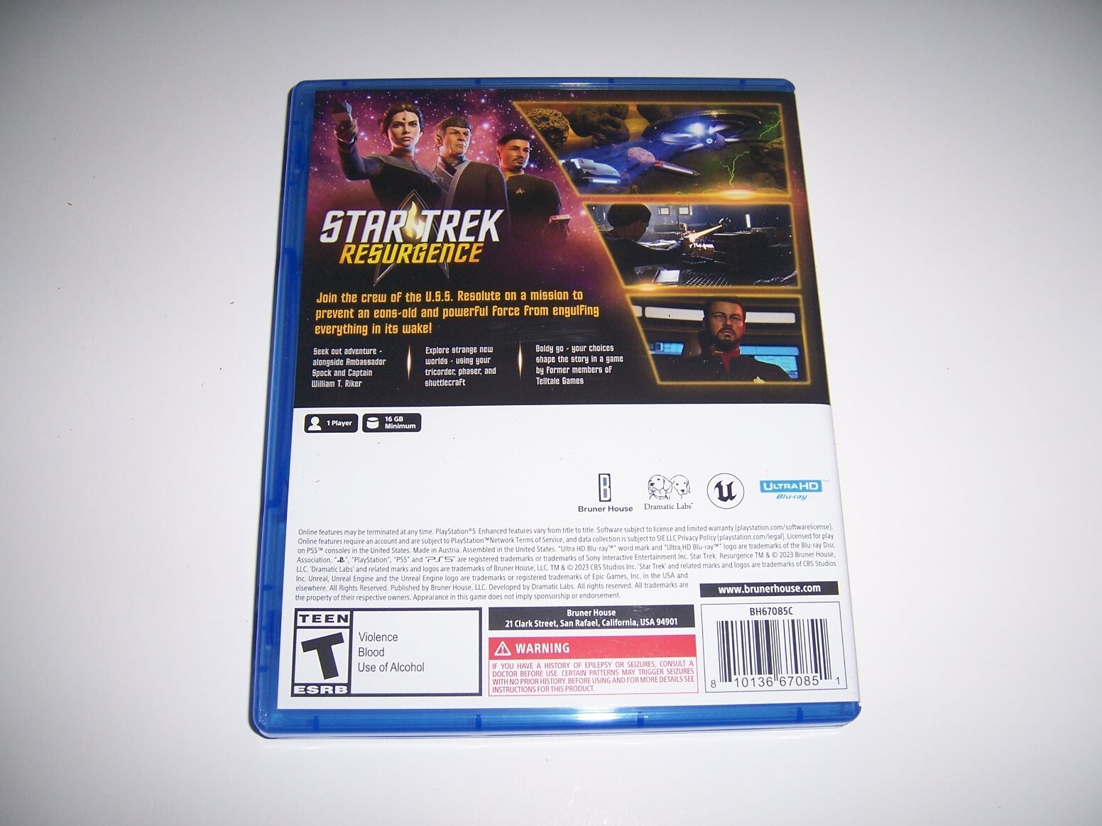 Replacement Box Case Only Star Trek Resurgence PlayStation 5 PS5 AUTHENTIC