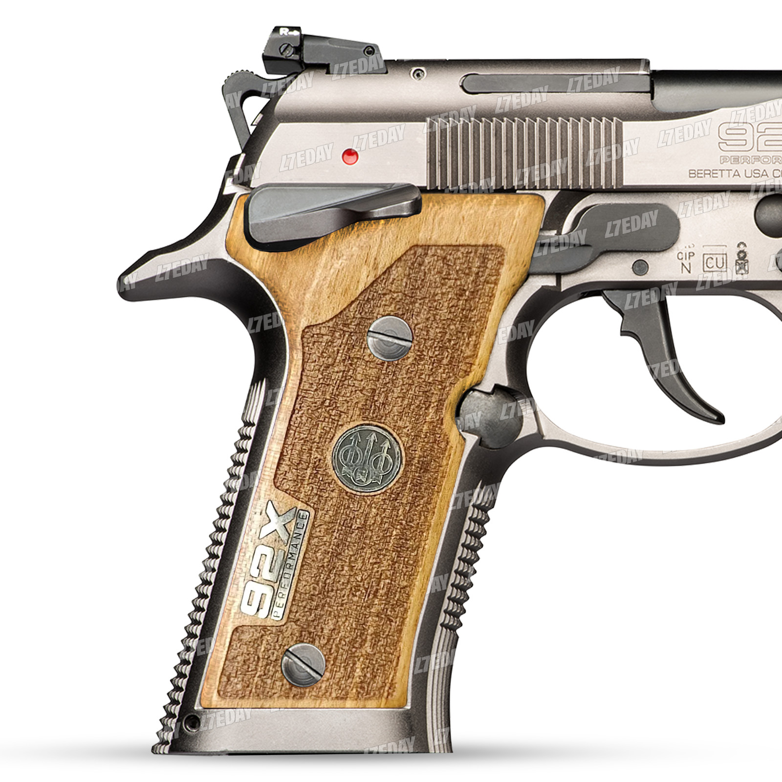 NEW Beretta 92X Performance Turkish Walnut Wood Gun Grips SET Nice Metal Logo