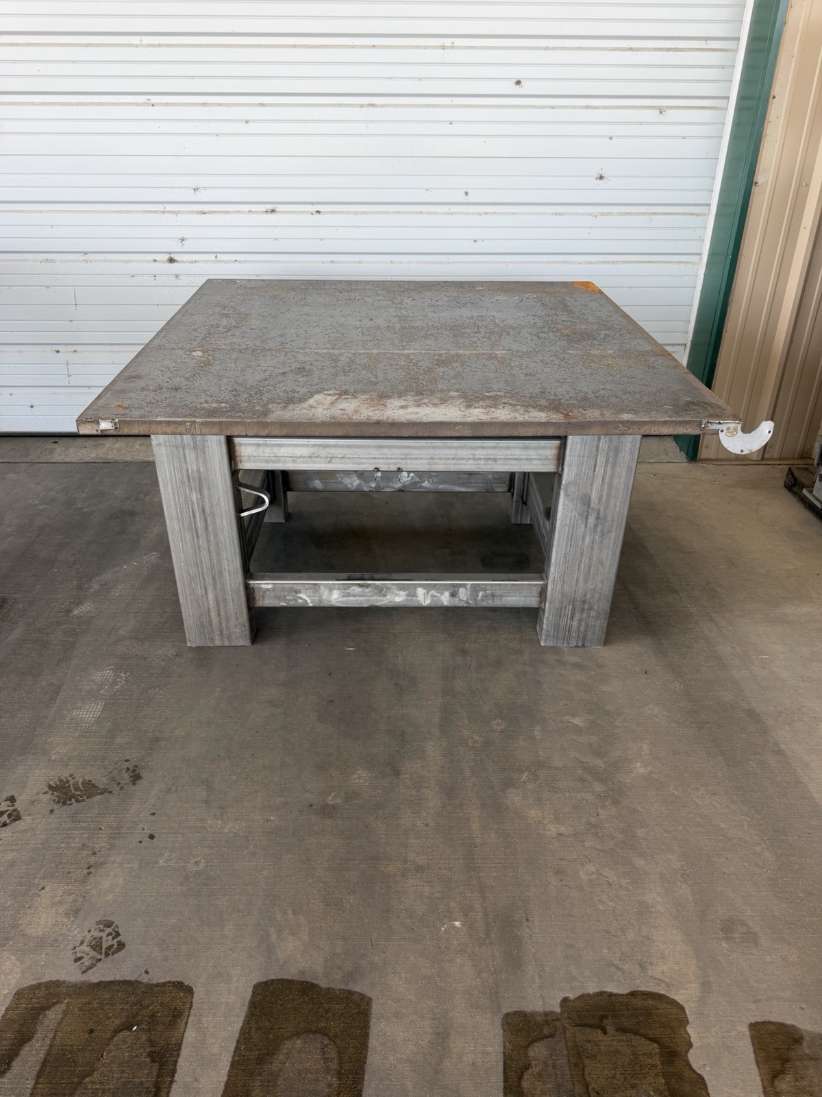 1.5" Top HEAVY Steel Fabrication Welding Layout Table Work Bench 60" x 60" x 34"