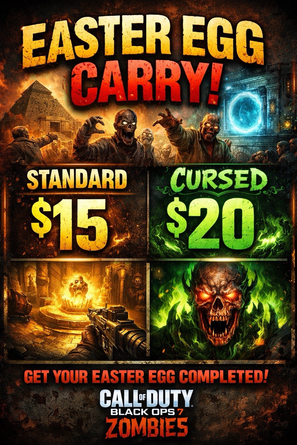 Call of Duty Black Ops 7 Zombies Easter Egg Carry   Cursed Relics Collectibles