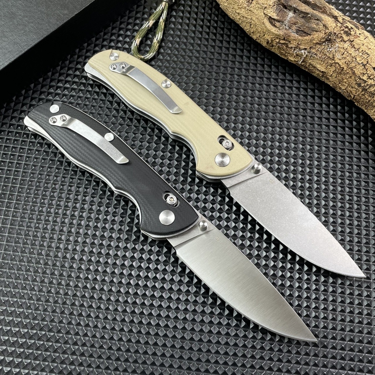 Black Pocket Folding Knife D2 Blade G10 Handle Outdoor Camping Knives EDC Tools