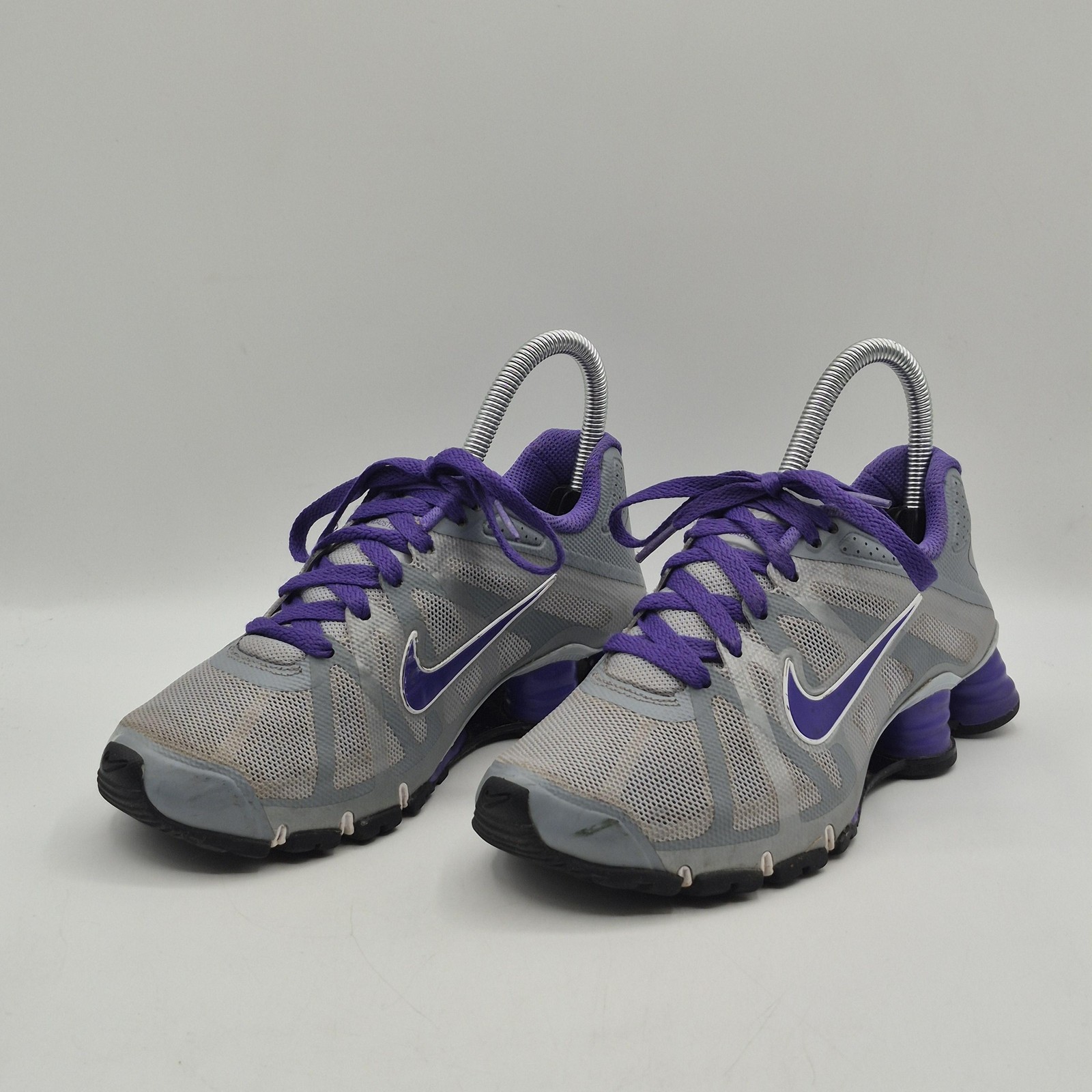 Nike Shox NZ Shoes Youth Size 3.5Y Gray Purple Running Sneakers 487840-051