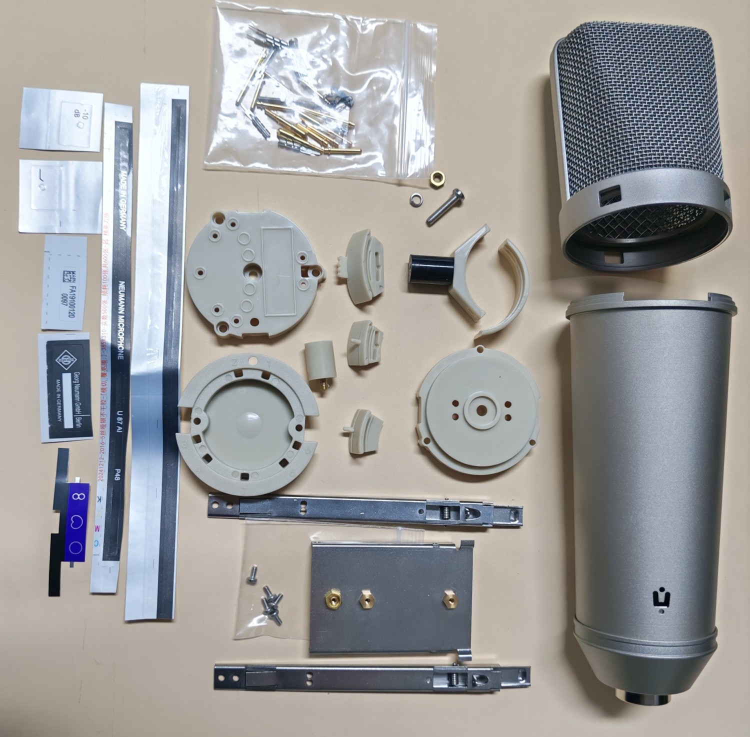 The Complete Set Of Microphone Metal Casing For Neumann U87AI （Aftermarket）