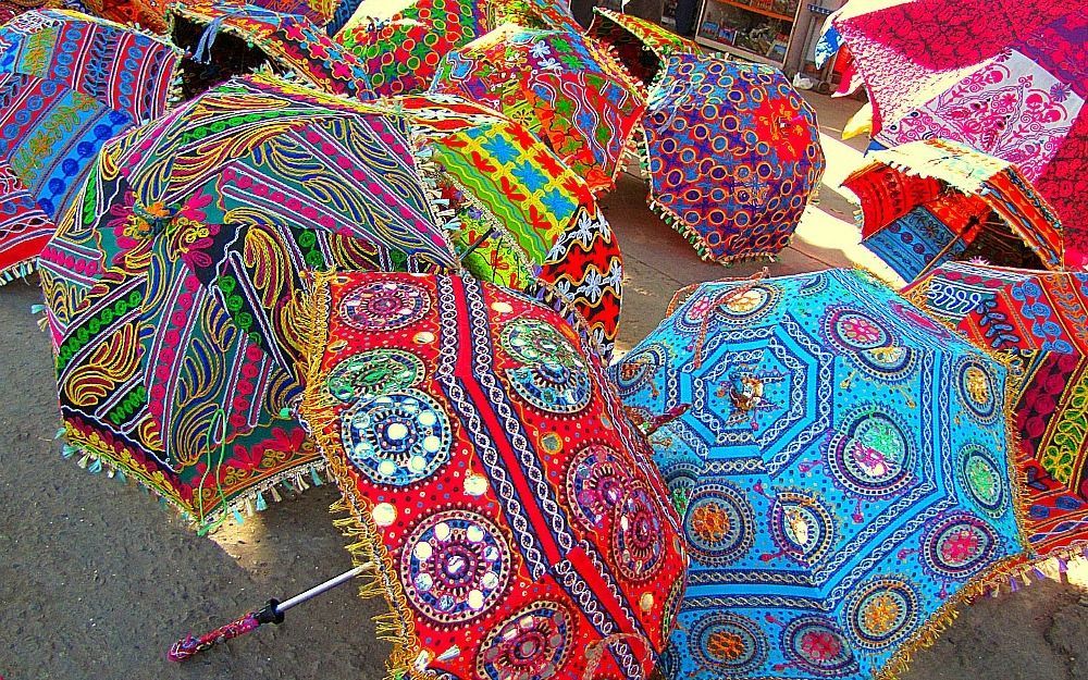 Lot of 30 Pcs Bohemian Parasols Indian Hippie Umbrellas Decor Wholesale Lot