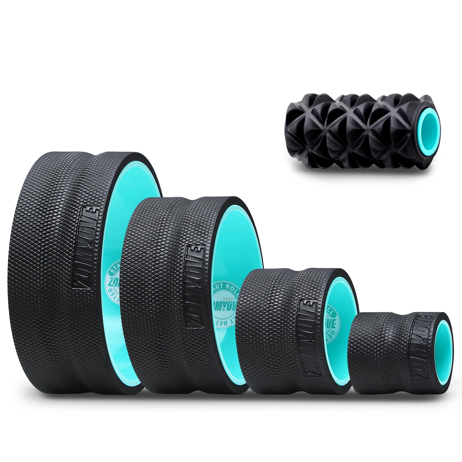 5 Pack Back Roller- Yoga Wheel for Back Pain Reliefn & Stretching, Back Wheel...