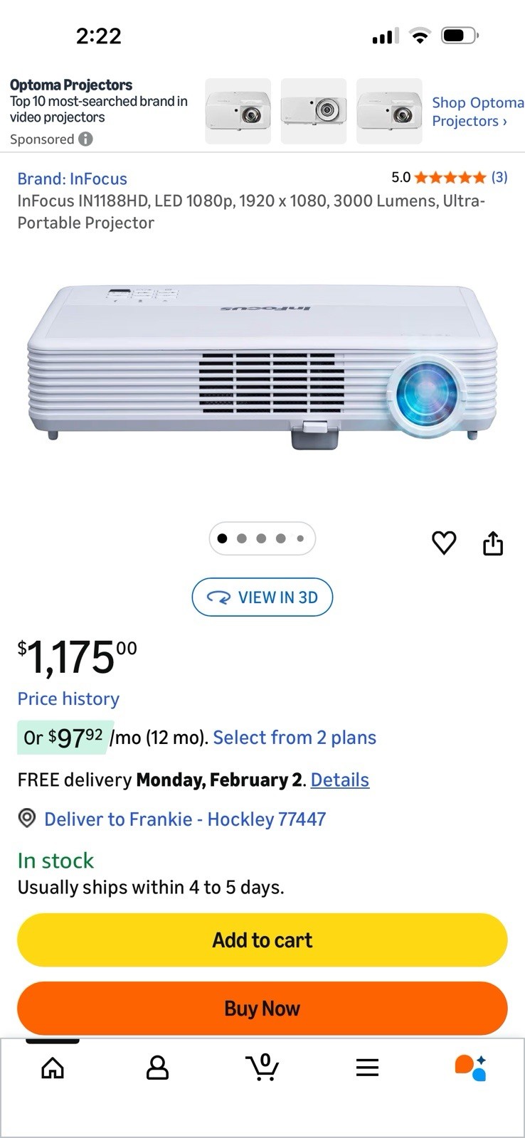 Infocus Projector IN1188HD