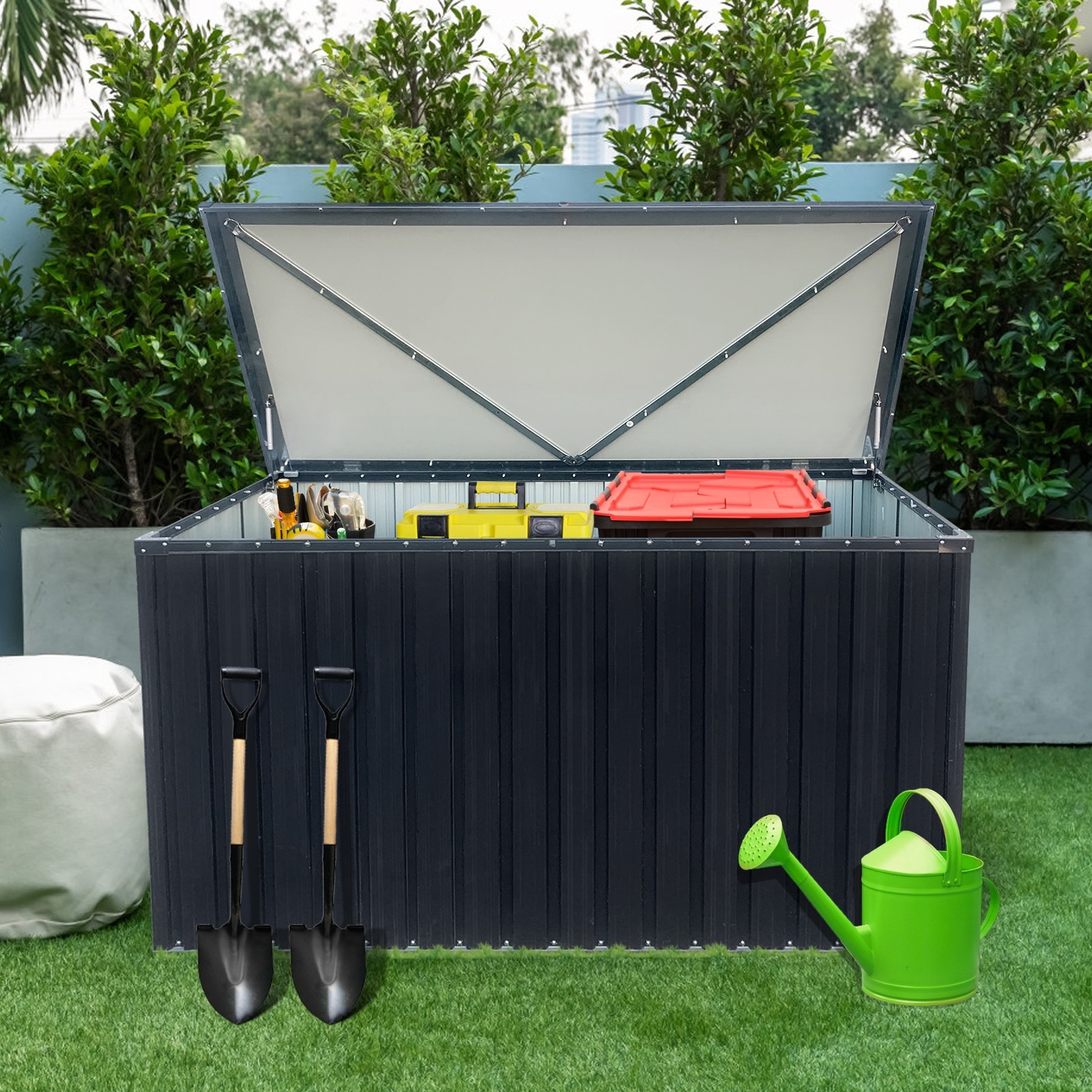 Outdoor Medium Metal Storage Box Store for Declutter your Garden, Patio