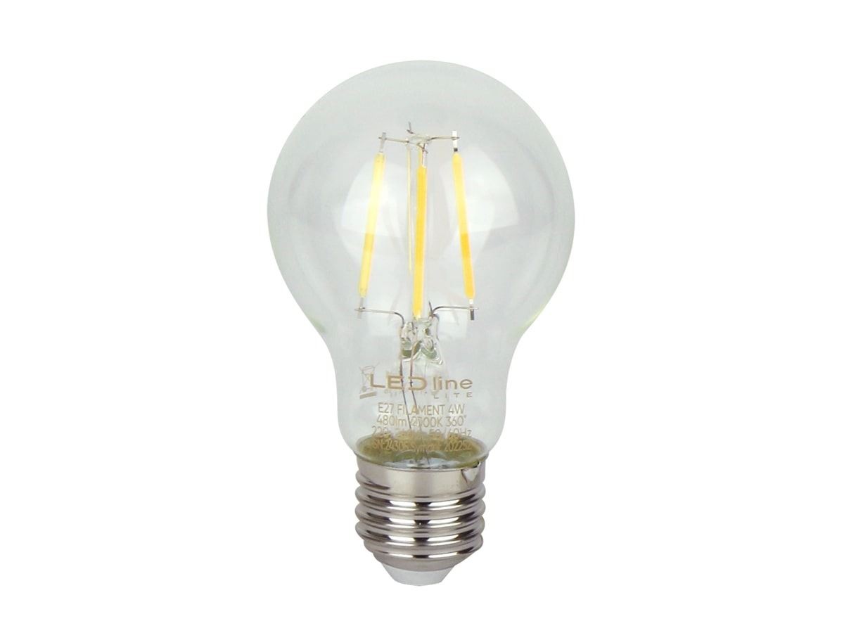 LED line LITE led bulb E27 4W 2700K 480lm 220-240V FILAMENT A60 GLOBE