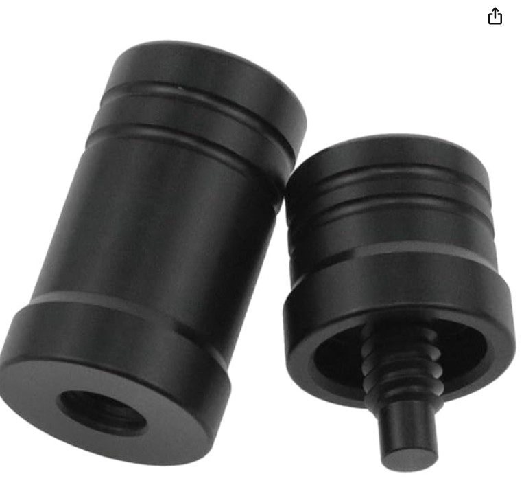Y2Play Threaded Plastic 5/16 x 14 Joint Protectors Black - 3 Pack