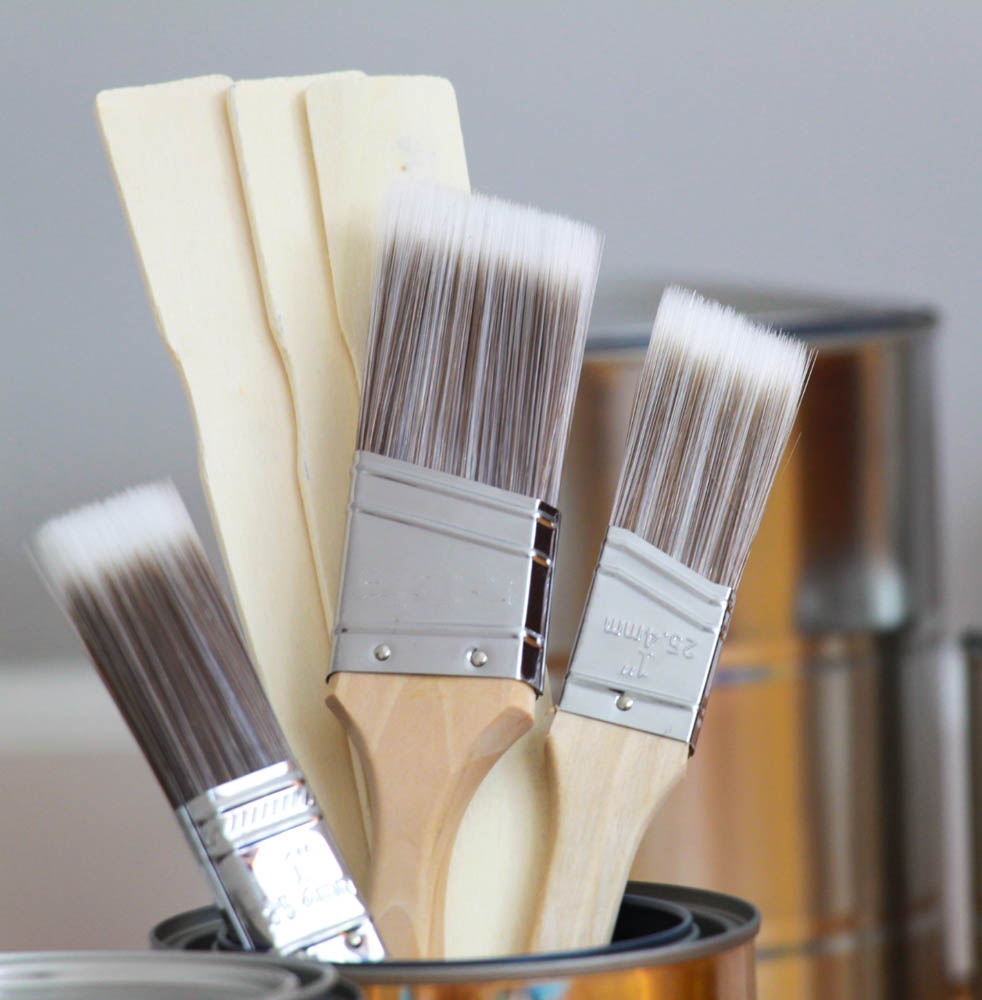 2 Pack House Wall,Trim Paint Brush Set Home Exterior or Interior Brushes