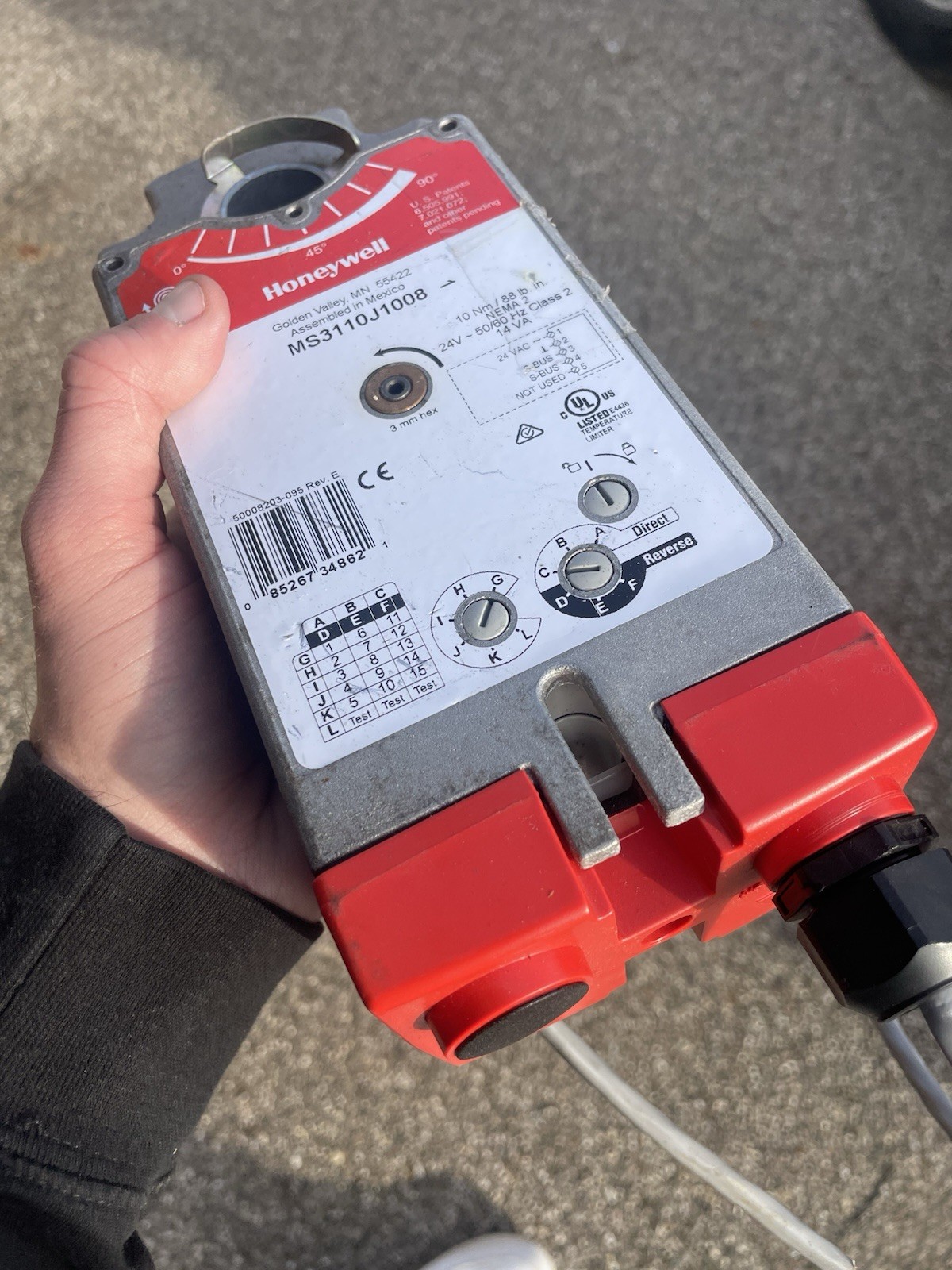 Spring Return 44 lb-in. 10 Nm Direct Coupled Actuator Model MS3110J1008